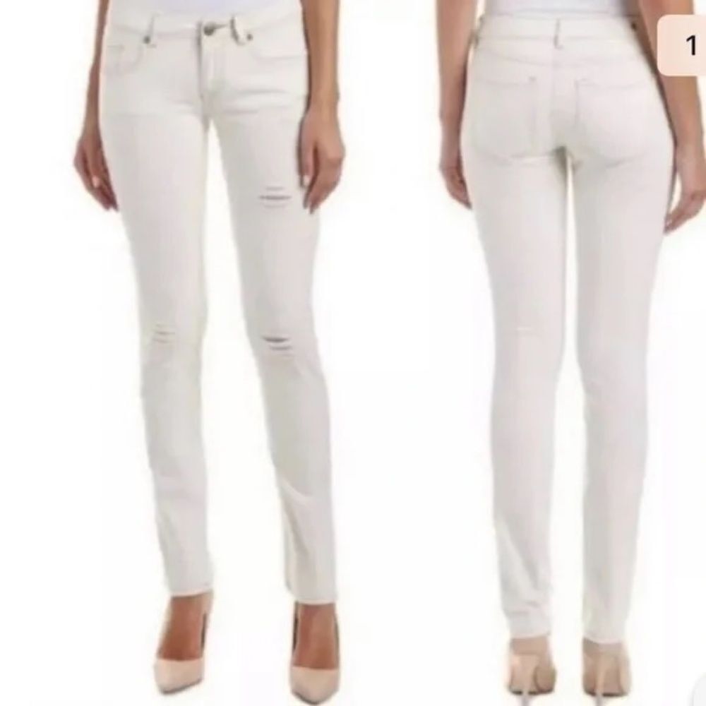 Cabi Destructed Slim Boyfriend Busted Knee Jeans Sz 4